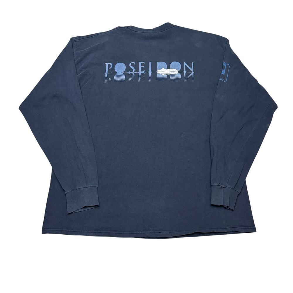 Vintage Poseidon Cast Crew Long Sleeve T Shirt Men's XL Kurt Russell Emmy Rossum